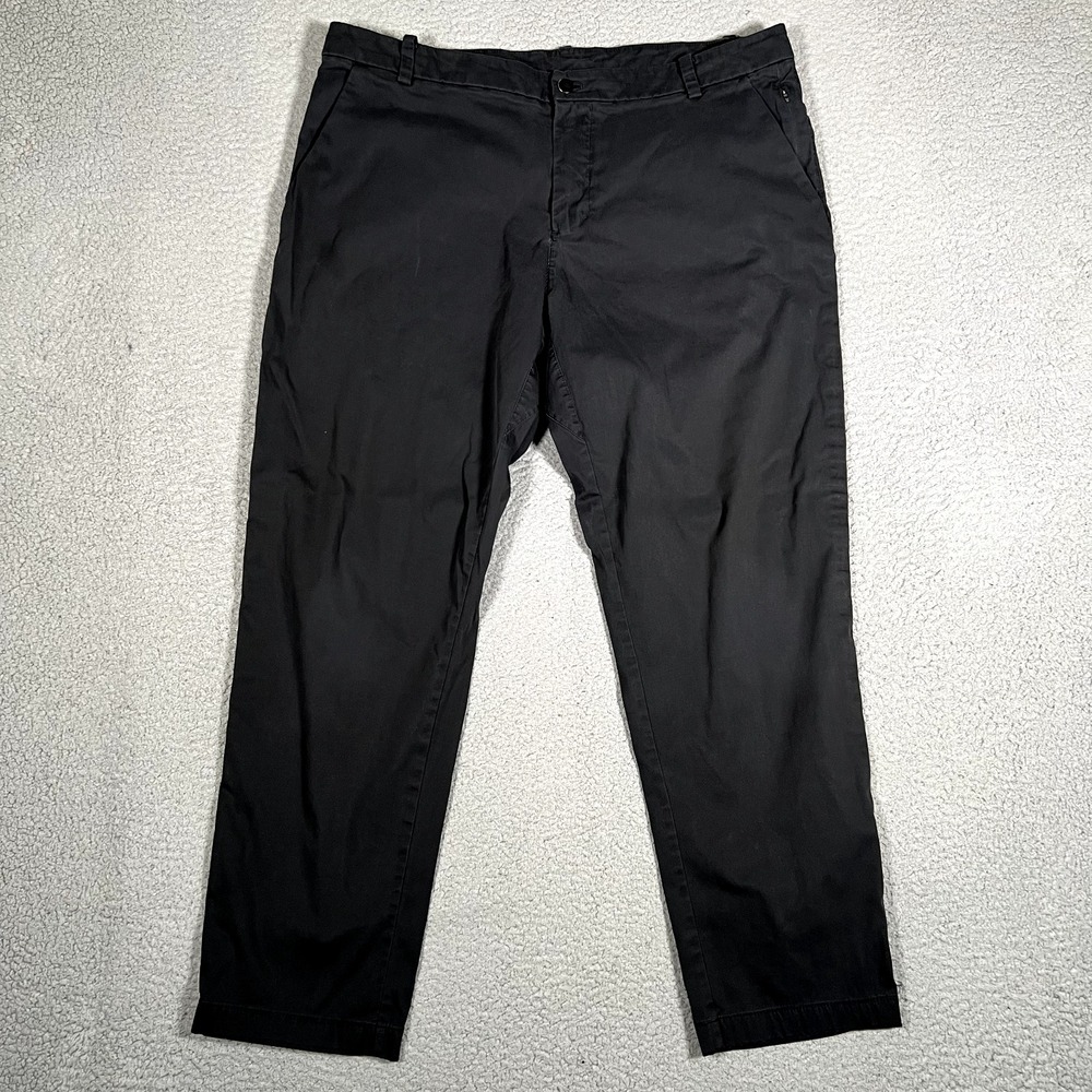 Lululemon Pants Mens 38x29 Black Commission‎ Swift Cotton Stretch Smart Casual